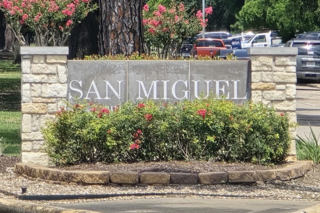 San Miguel neighborhood entrance sign